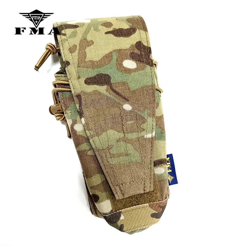 FMA New Tactical MBITR 152 Radio Molle Pouch CP Style Dual 5.56 / 7.62 Magazine Pouch Multicam RS9962