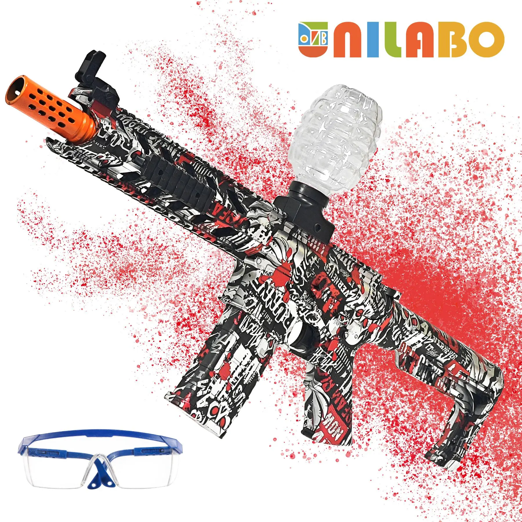 مسدس لعبة كرة جل كهربائي M416، متعة الصيف في الهواء الطلق، عالي السرعة قابل لإعادة الشحن، معدني، ألعاب حمام السباحة/الشواء العائلية (بدون رصاصات)