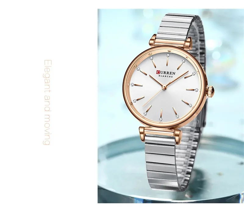 CURREN 9081 Elegante Damen-Quarzuhr, wasserdicht, Edelstahlarmband, Business-Damenuhr, Relojes De Mujer – Detail 10