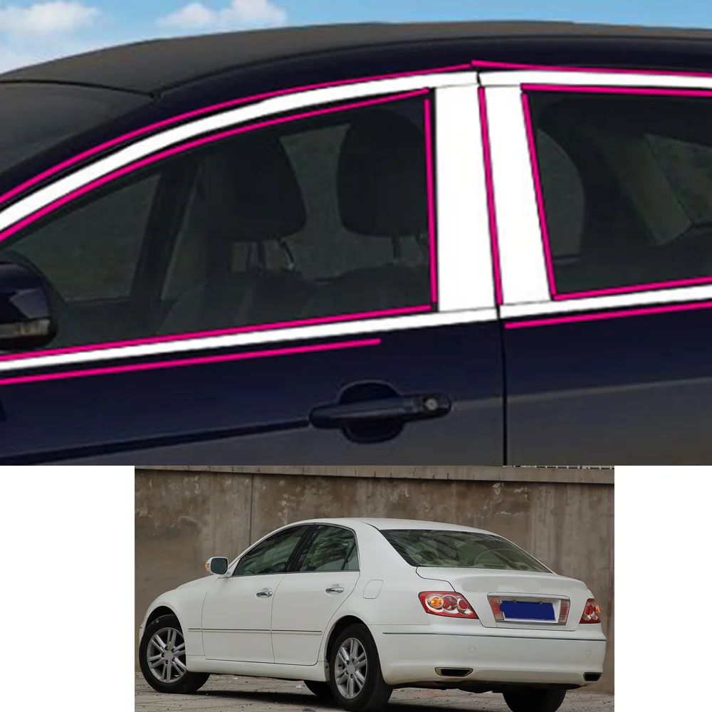 

For Toyota Reiz/MARK X 2005 2006 2007 2008 2009 Car Sticker Garnish Pillar Window Middle Strip Trim Frame Hoods Parts