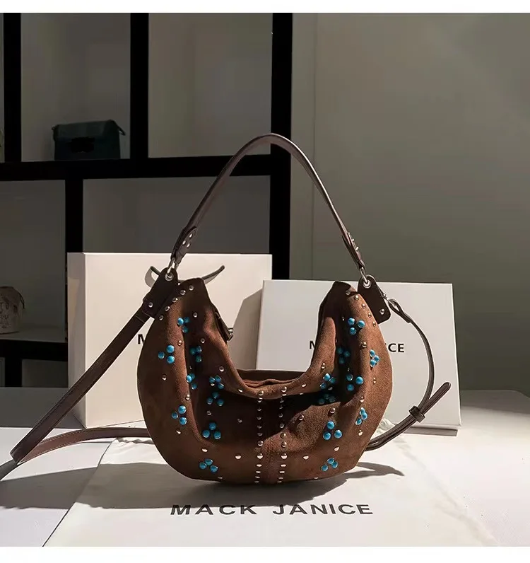 Sac à main en velours perlé pour femme, sac à main pour femme, sac de messager féminin, sac à main décontracté, mode de luxe, perles de lune, initié, automne, hiver