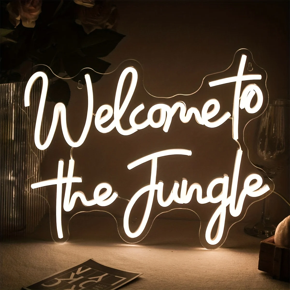 Jungle Green LED Neon Light for Bedroom Walls Room Decor Parties Weddings Engagements USB-Powered Neon Signs Design Kids Gifts
