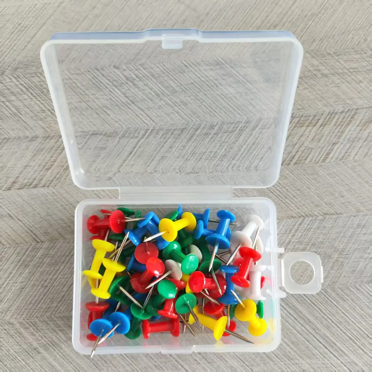50 Stück/Box Mini Farbige Reißzwecken für Wandbilder, Nachrichten, Zeichnungen, Kartenmarkierungen, für Zuhause und Bürobedarf – Detail 4