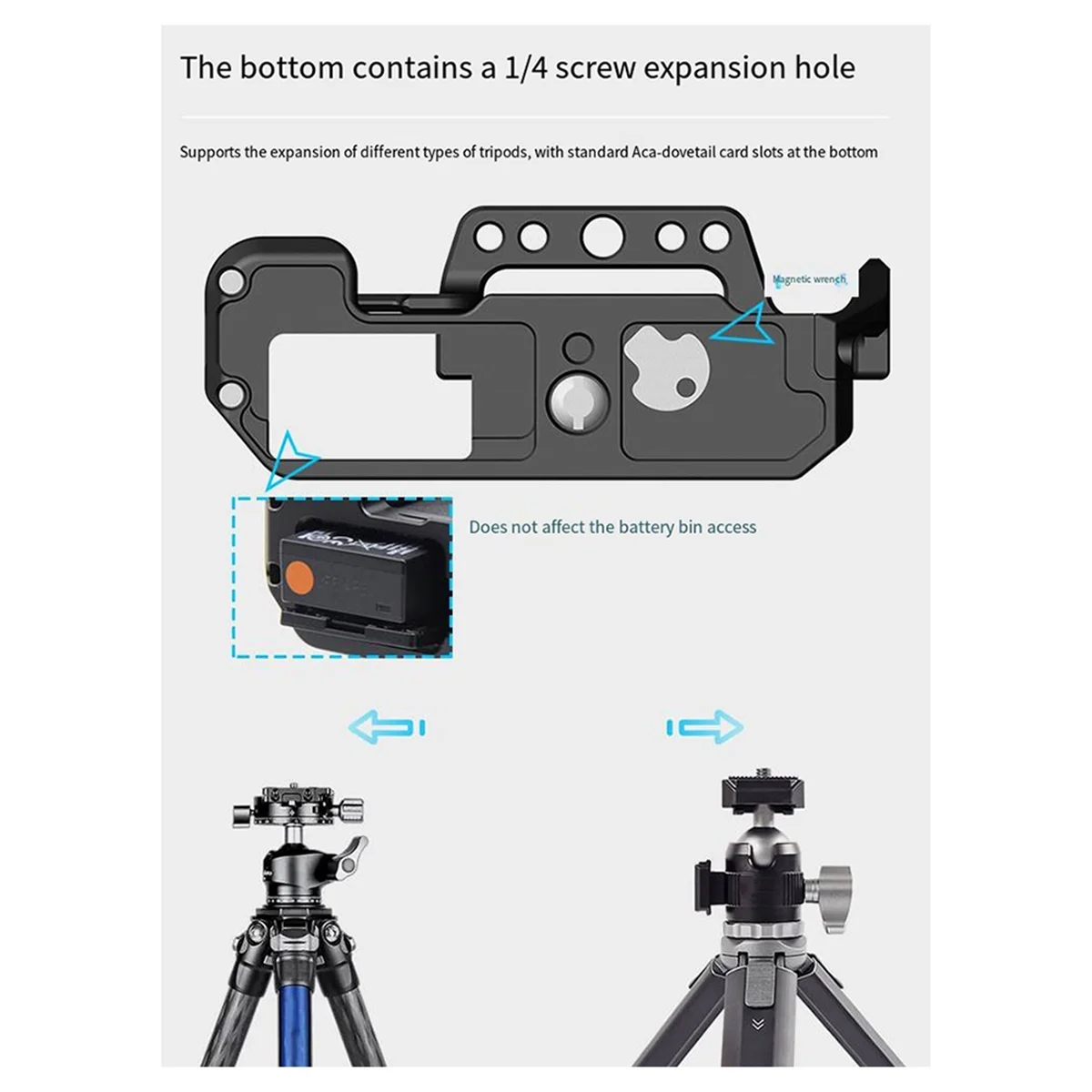 Fuji X-T50 XT50 카메라 케이지 확장 보호 프레임 사진 수평 및 수직 촬영 SQ 용 카메라 스탠드