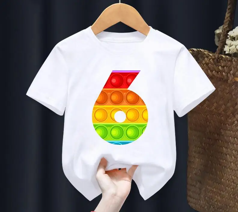 Heißer Verkauf T-Shirt Nummer 2 -9 Glücklich Geburtstag Geschenk T Shirt Baby Mädchen Jungen Kleidung Unisex T-shirt T Top