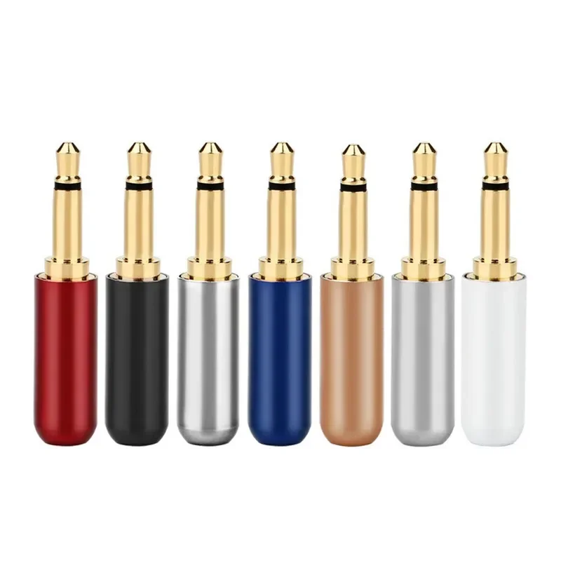 Jack 3.5 mm 2 Poles Audio Connector Mono Plug 3.5mm Headphone Adapter Microphone Connectors Earphone Soldering Metal Alloy