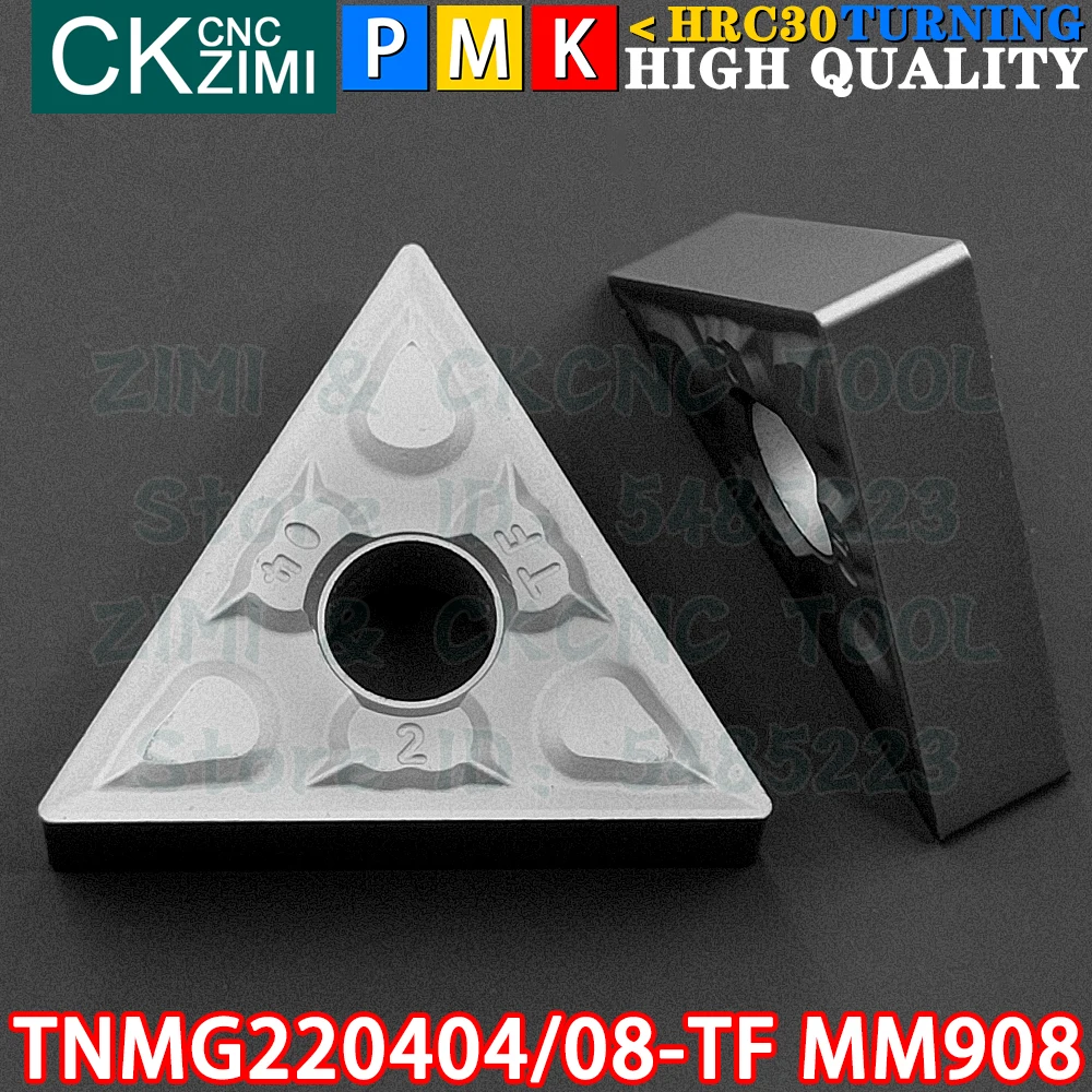 TNMG220404-TF MM908 TNMG220408-TF MM908 Hardmetalen wisselplaten Externe inwendige draaiwisselplaten Gereedschap TNMG2204 TNMG 2204 CNC metalen draaibank Snijgereedschap Timmergereedschappen
