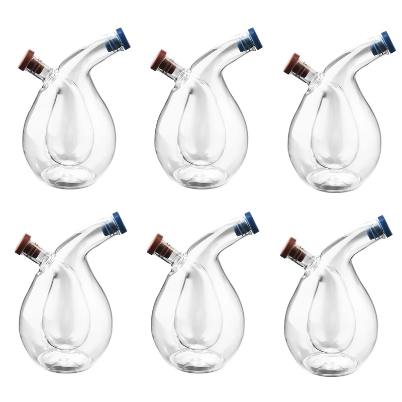 6X Kitchen 2-In-1 Oil Dispenser Design Vinegar Cruet Olive Can Quality Oil Pourer Condiment Dispenser Bottle