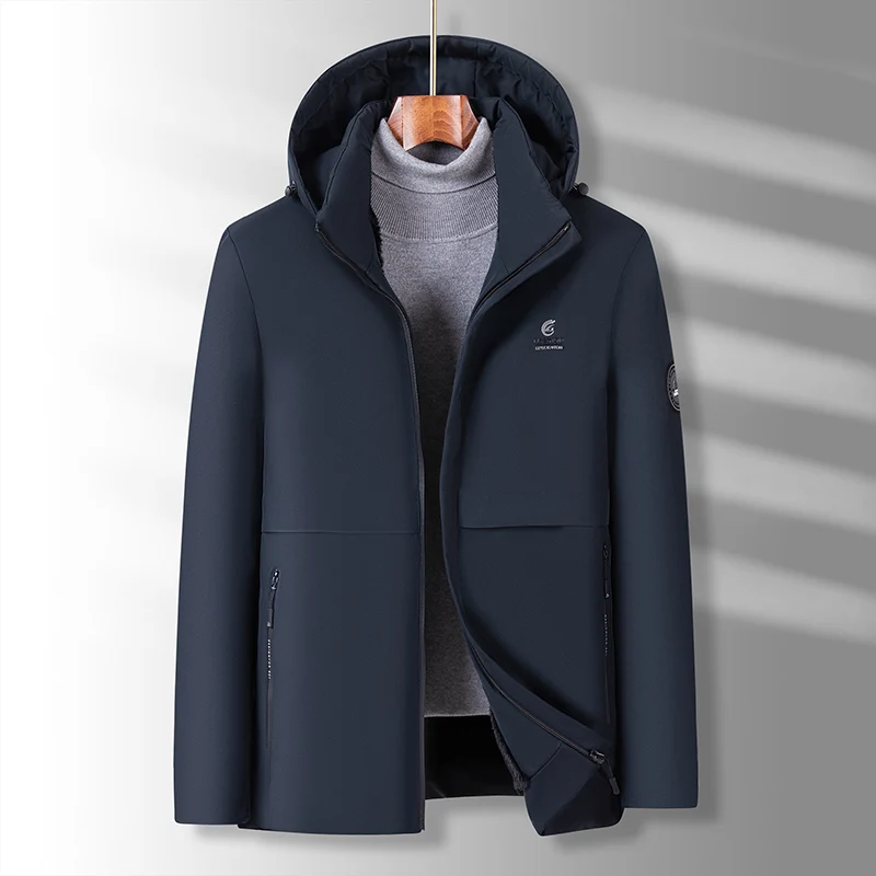 

Съемная кепка Regular Sle Loose Busin Cotton Jaet Straight Hemline Warm Thi Long Sve Casual American Sle