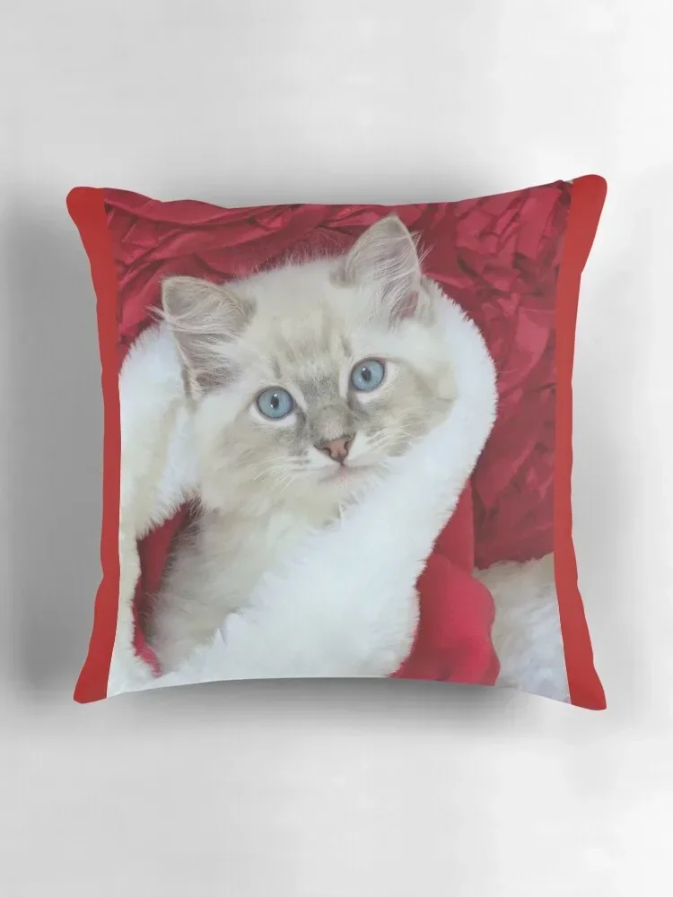 Ragdoll gatito Navidad cojín Año nuevo almohadas ornamentales fundas de almohada para cama almohada