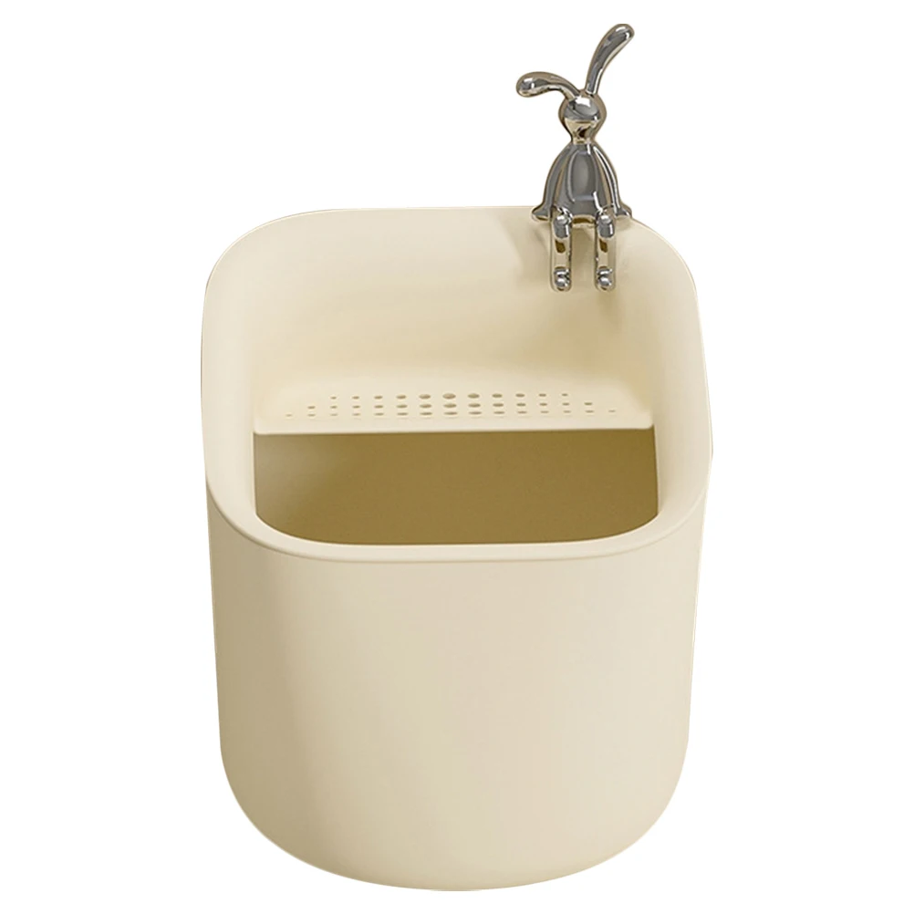 

Rabbit Trash Can Cute Mini Desk Garbage Bin Small Countertop Waste Basket Pp Plastic Household Bedroom Office Car Trash