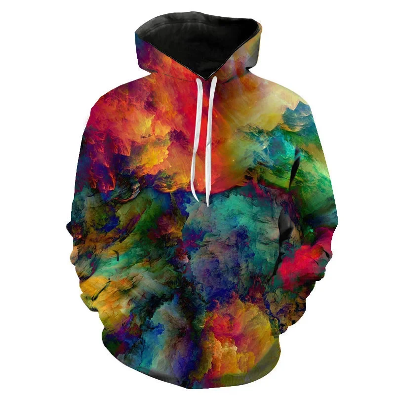 

New Casual Artistic Ink Men Women Hooded Sweatshirts 3D Printed Pullover Hoodies Long Sleeve Boy Girl Streetwear Fashion Coat