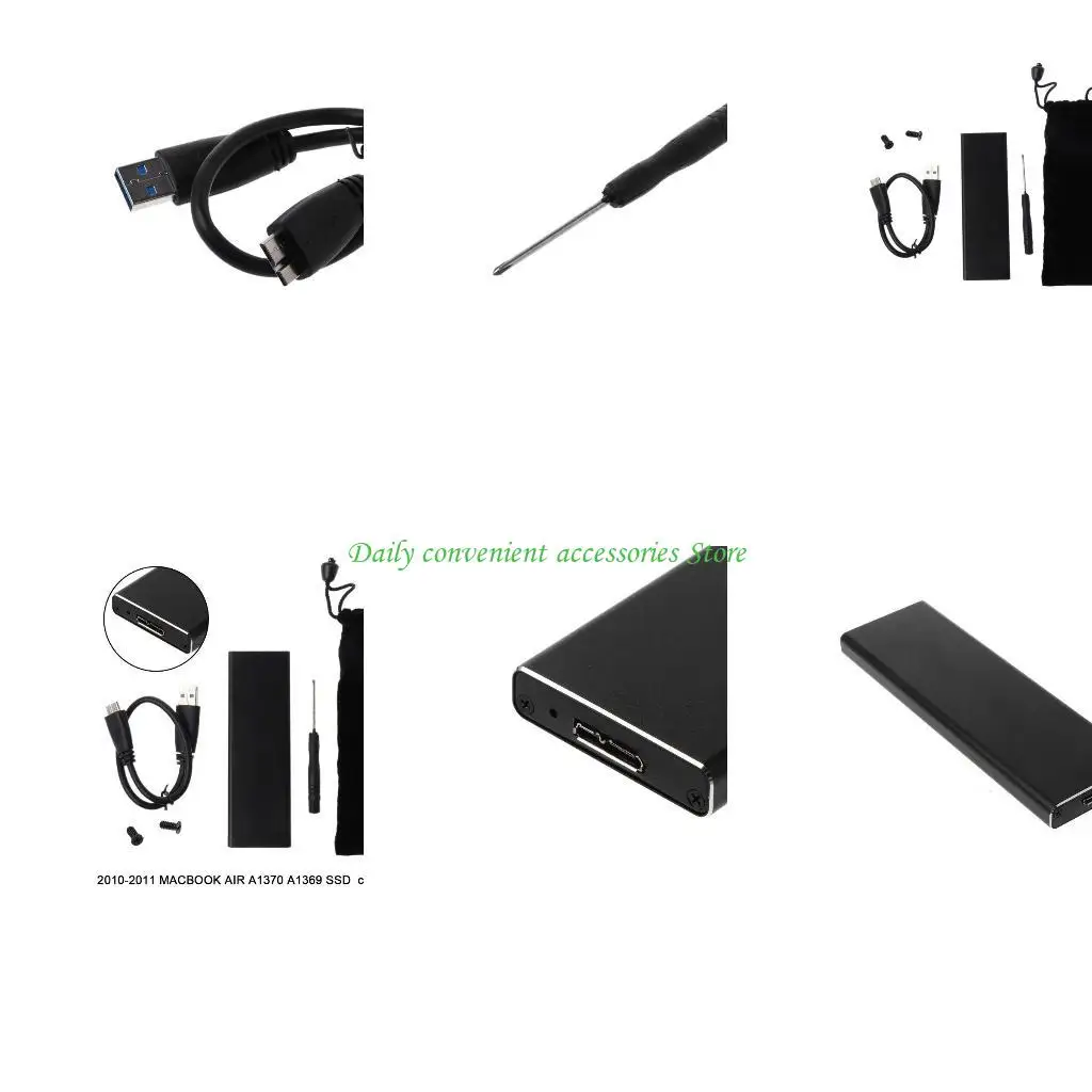 

97QB 18pin to Adapter with USB for 2010 2011 for MacBook Air, HDD Hard Disk Drive Converter Support Model A1369 A1370