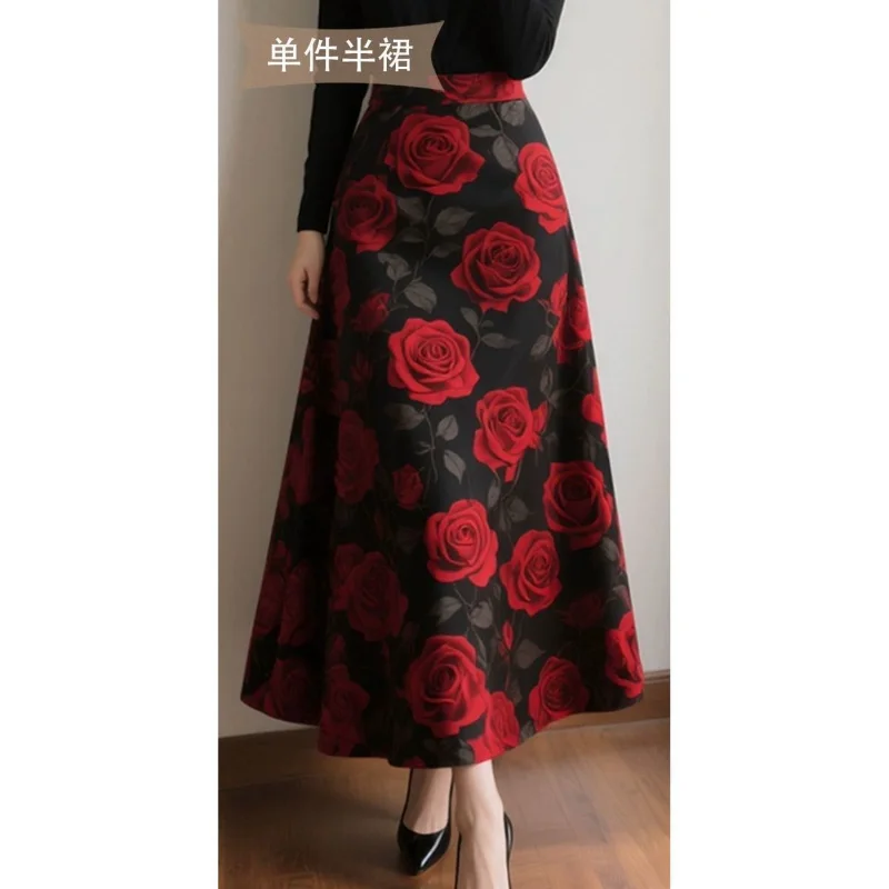 Nuevo Falda adelgazante elegante y digna Retro con temperamento a la moda para mujer