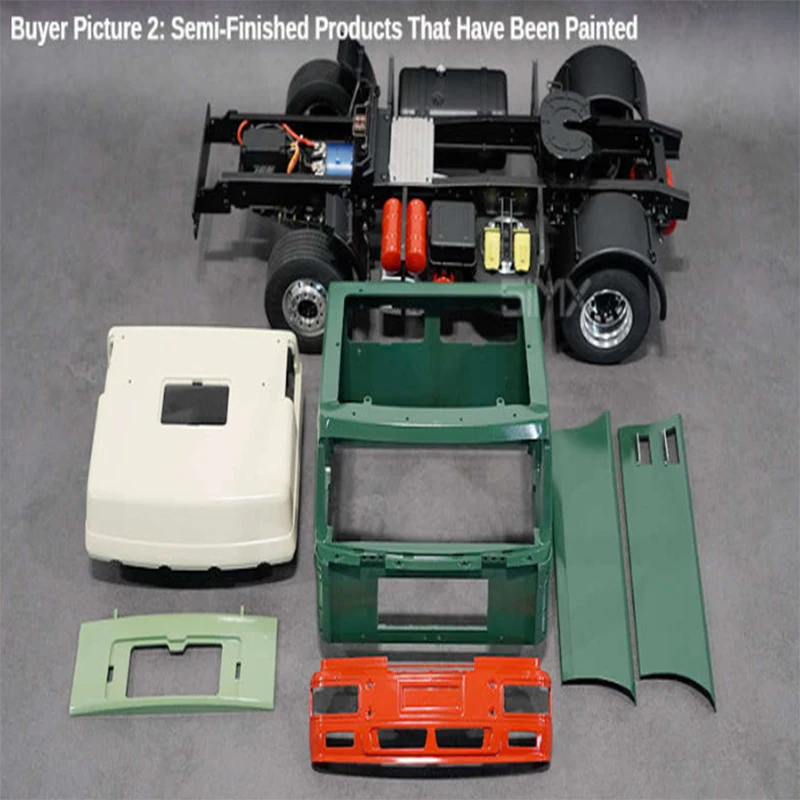 

F2000 1/14 RC Tractor Model 4x2 Full Metal Trailer Model with Differential Lock Motor Adult RC Car Model Toy