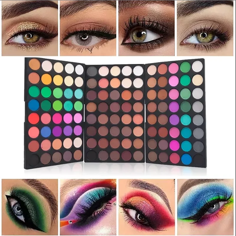 Nude Eyeshadow Palette  120 Color Eye Makeup Palette  Shimmer Matte Long Lasting Waterproof Eye Pigment Women Gifts Cosmetic