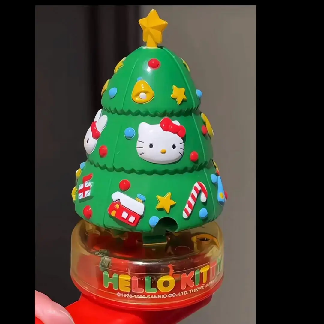 Creative Hellokitty Rotating Christmas Tree Surrounded By A Christmas Tree Featuring Cute Cats Cute Toys And Christmas Gifts