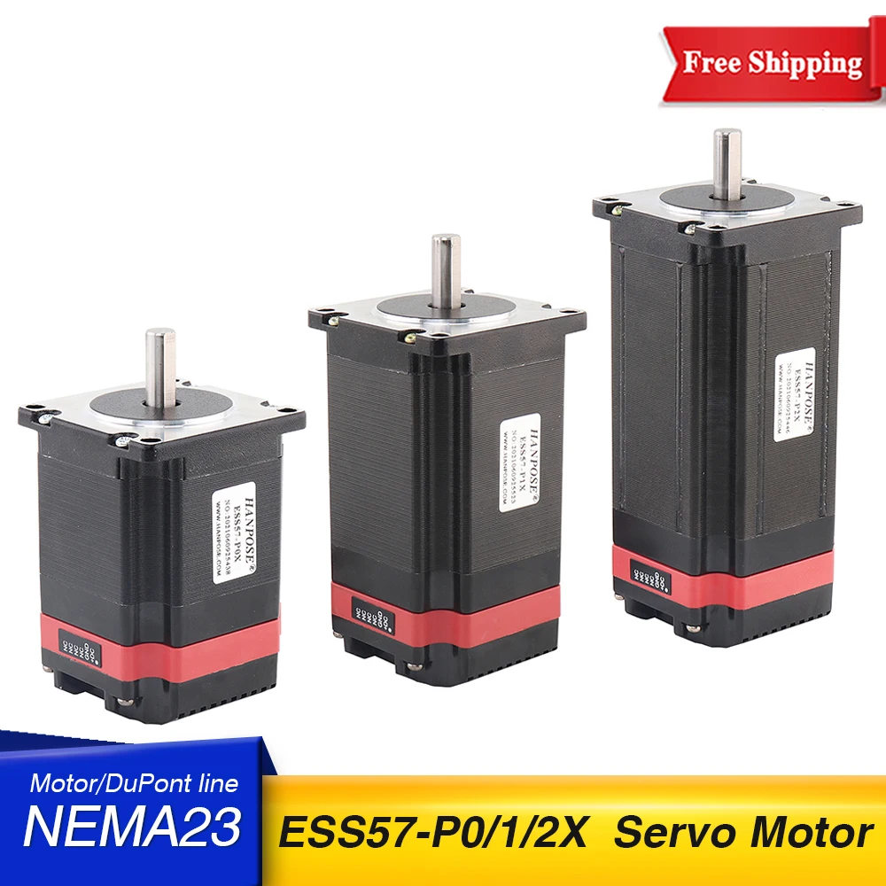 

Free Shipping Nema23 Stepper Motor 4.0A 1.25N.m 57*56mm ESS57-P0X For 3D Printer CNC Drive Servo Motor Integrated Machine