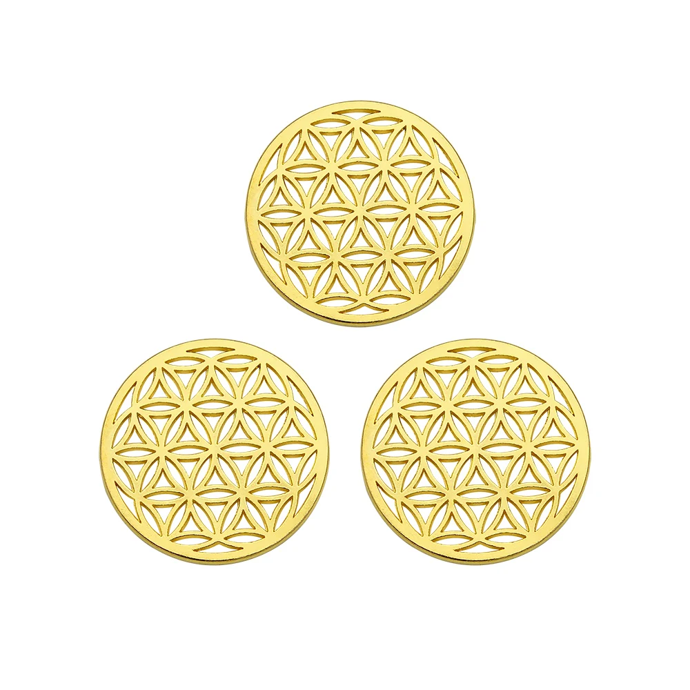 10 sztuk/partia-23mm Vintage kwiat życia Charms wisiorki dla Diy brelok do tworzenia biżuterii ustalenia dostaw akcesoria Handmade — zdjęcie 4