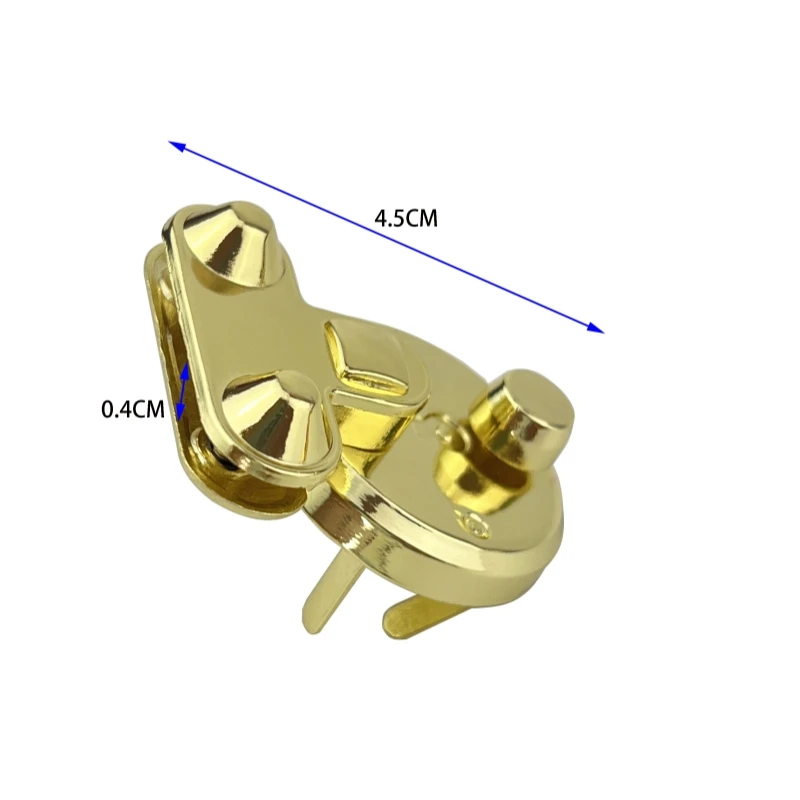 Поворотная застежка, замок, цинковый сплав, сумки, фурнитура, аксессуары для сумок своими руками, индивидуальная металлическая Золотая Пряжка для сумок