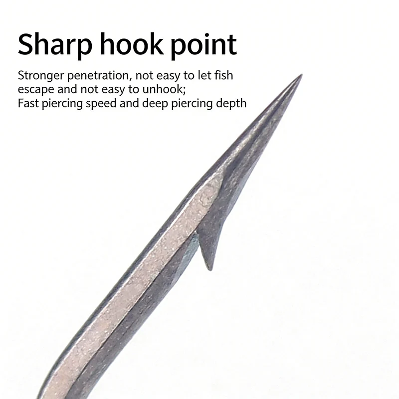 BKK 9004-NP Offset-Wurmhaken mit breitem Bauch, scharfe Angelhaken aus Kohlenstoffstahl für Weichköder – Detail 3