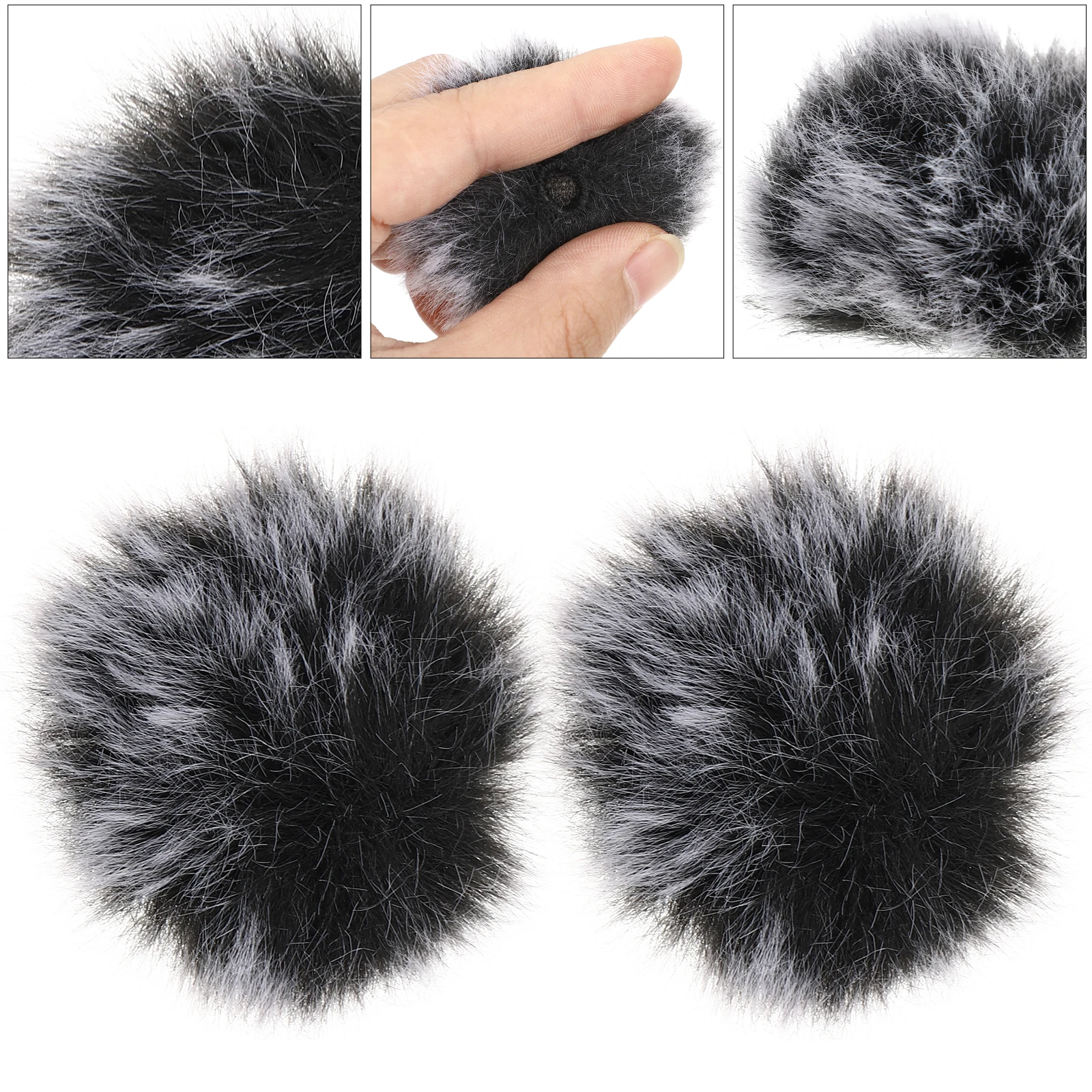 

2Pcs Clip-on Microphone Covers Windproof Microphone Guard Protection Noise Reduction Mic Cover for Recording Stage Office