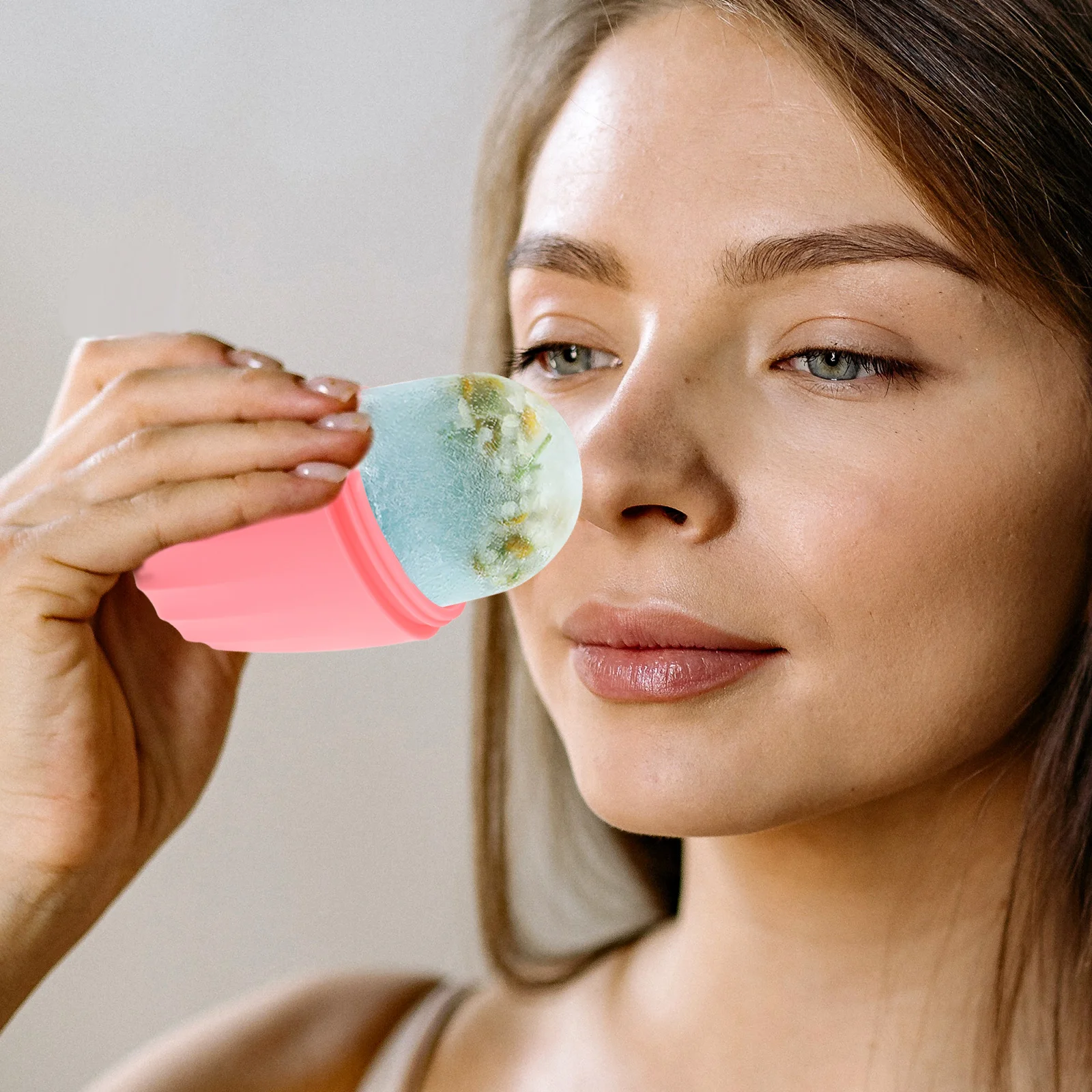 Per il viso, occhi, sollievo dal gonfiore, strumento per il massaggio del viso, rullo per la cura della pelle, design compatto e leggero, impacco di ghiaccio per il viso