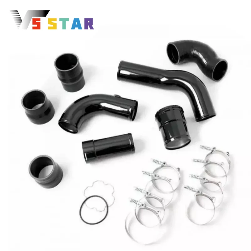 

Hot Cold Side Intercooler Pipe Tube Kits For 2011-2016 Ford 6.7L F-250 F-350 F-450 F-550 Powerstroke Diesel Black IP-1004