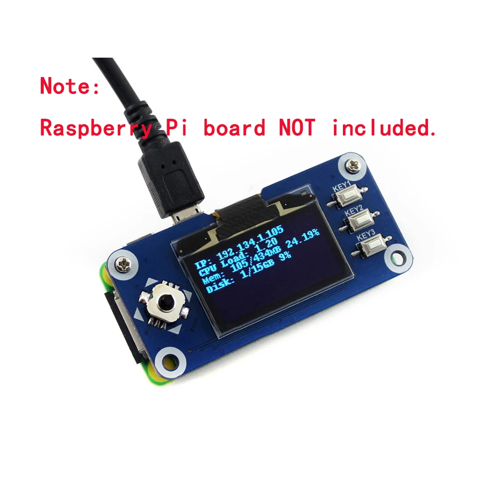 1.3inch 128X64 OLED Display Screen Module HAT for RPI PI5 Raspberry Pi 0 Zero 2 W 2W 0W 3B Plus 3 Model B 4 4B 5 Expansion Board