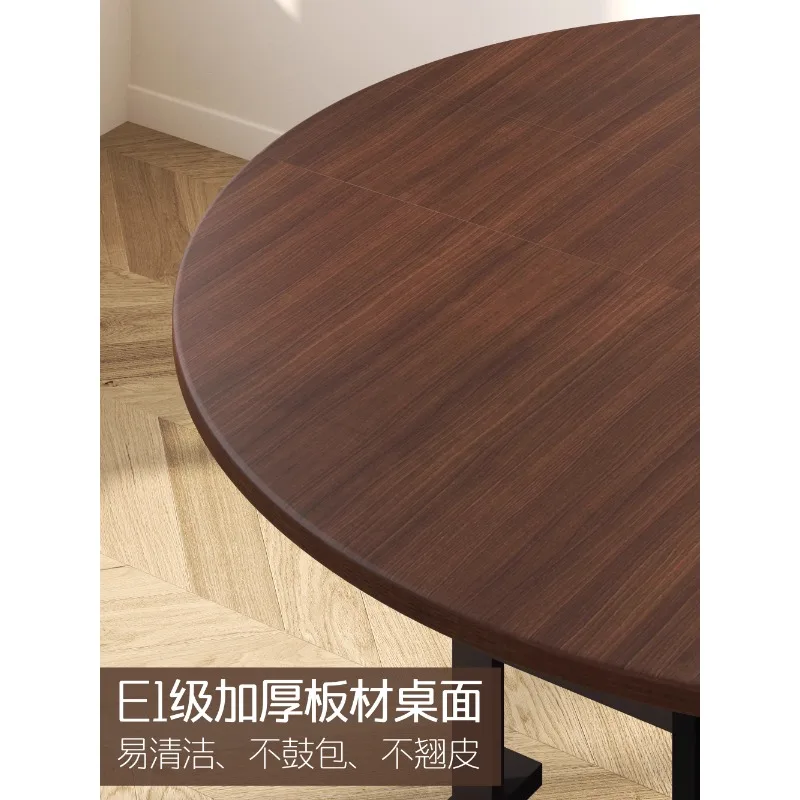 Folding dining table, household multi-functional, foldable mobile round dining table, simple new folding table