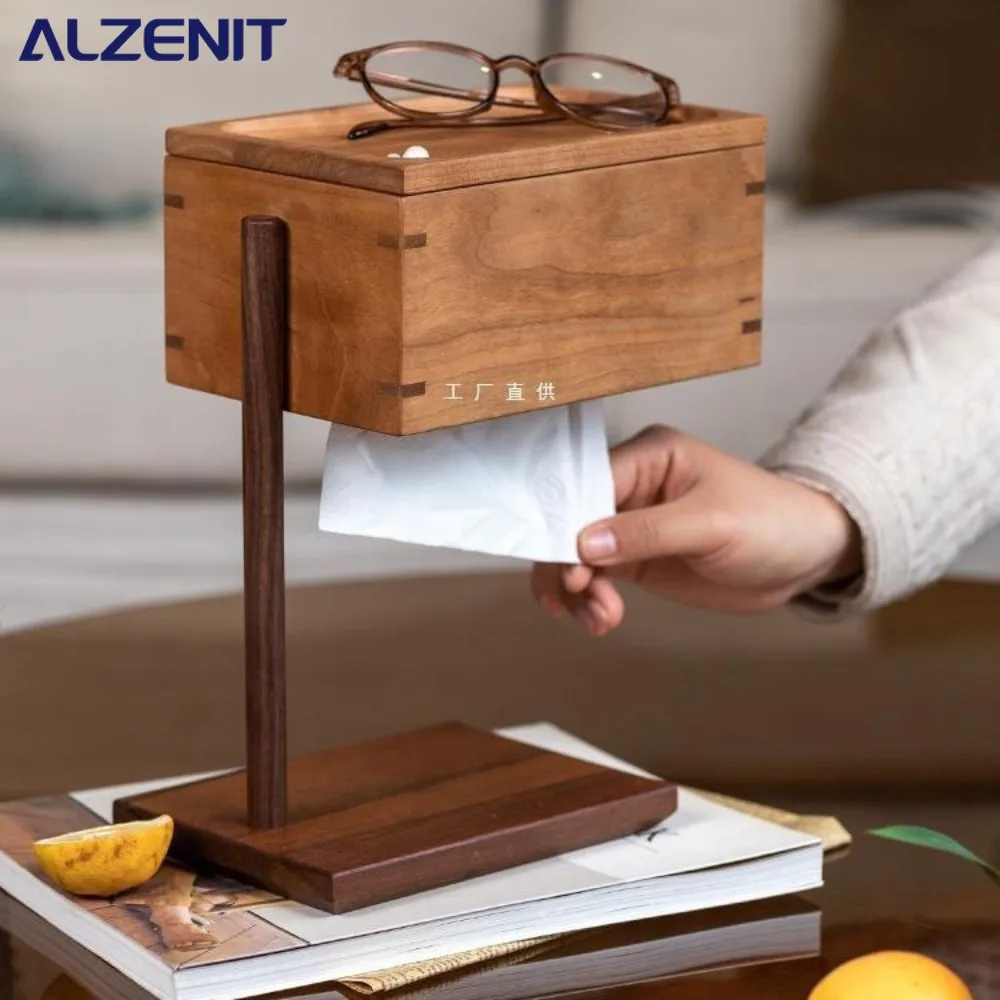 

Настольный вертикальный ящик для бумаги из массива дерева, ящик для хранения, деревянный ящик для бумаги, ретро коробка для салфеток, ящик для бумаги в отеле, аксессуары для дома