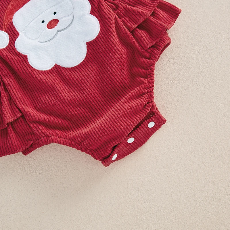 Christmas Baby Girl Outfit Newborn Santa Bubble Romper Infant Jumpsuit Xmas Overalls Christmas Cute Clothes