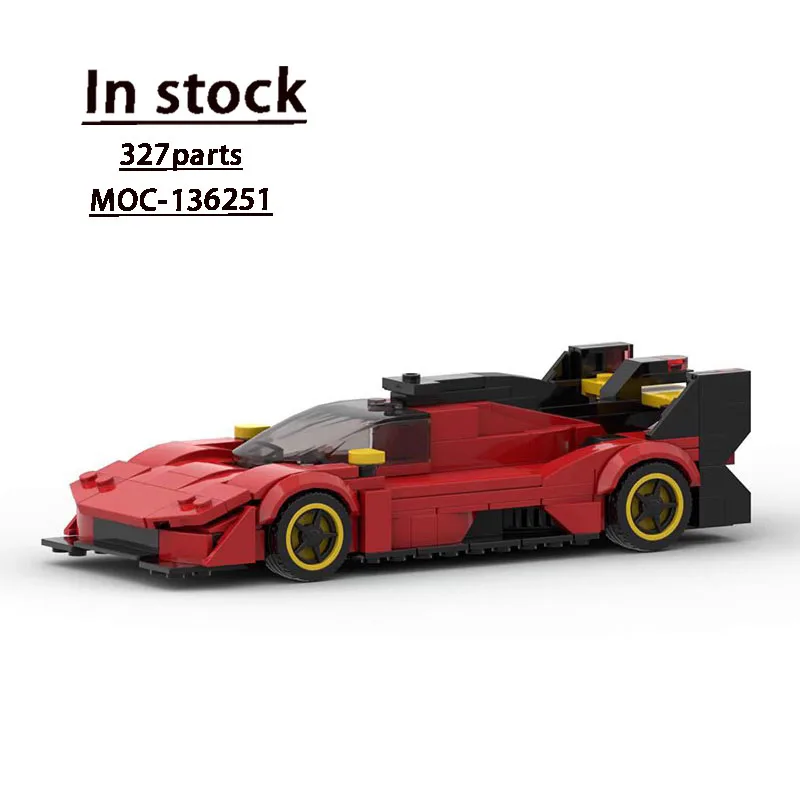 

MOC-136251 Red Classic Small Sports Car Assembly Splicing Building Blocks Model 327 Building Blocks Parts Kids Toys Gifts