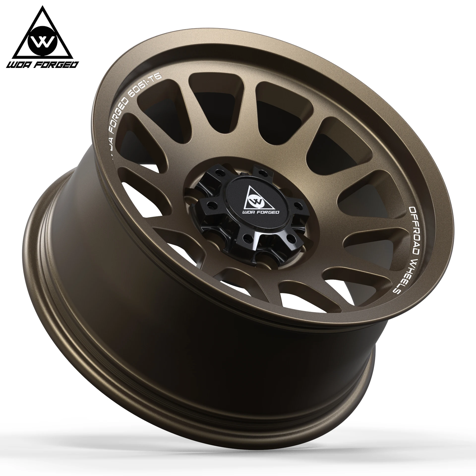 Custom Forged Wheels Bronze Off Road Alloy Aluminum 5 Year 17 18 Inch 5 6 Holes Car Rims Black Deep Concave for Jeep Wrangler