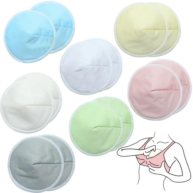 3 Layers Organic Reusable Breast Pads Nursing Waterproof Organic Plain Washable Pad Baby Breastfeeding Accessory