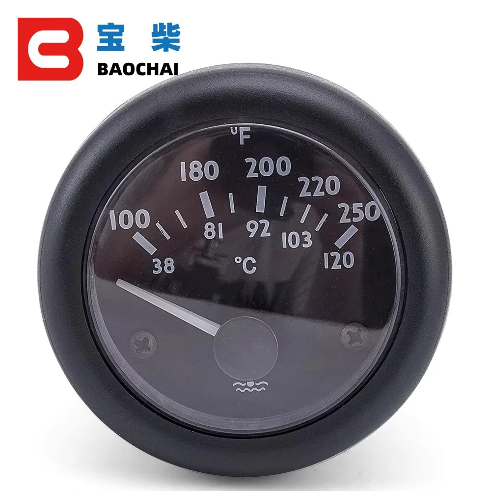 12V 24V  Diesel Generator Set Water Temperature Gauge 38~120C
