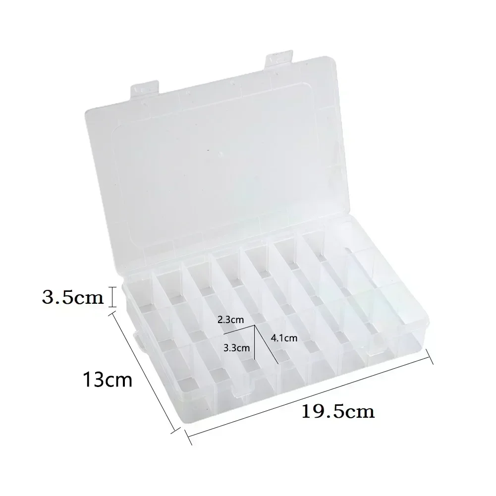 1PC PP 24 Grids Storage Box Compartment Plastic Storage Box Screw Holder Case Organizer Container 19*12.5*3.5cm