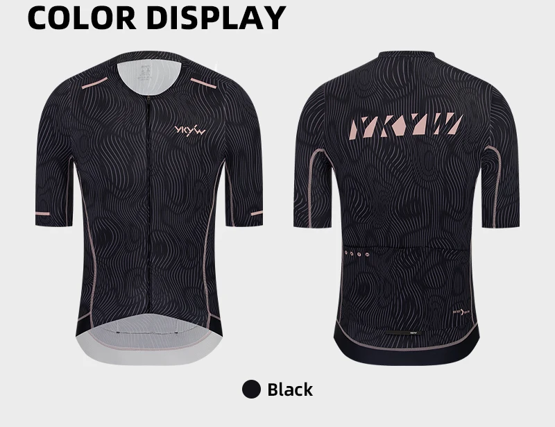 YKYWBIKE Pro Race Herren Radtrikot Leichtes Kühlendes Atmungsaktives Schnelltrocknendes Sommer-Rennrad MTB Fahrradbekleidung – Detail 11