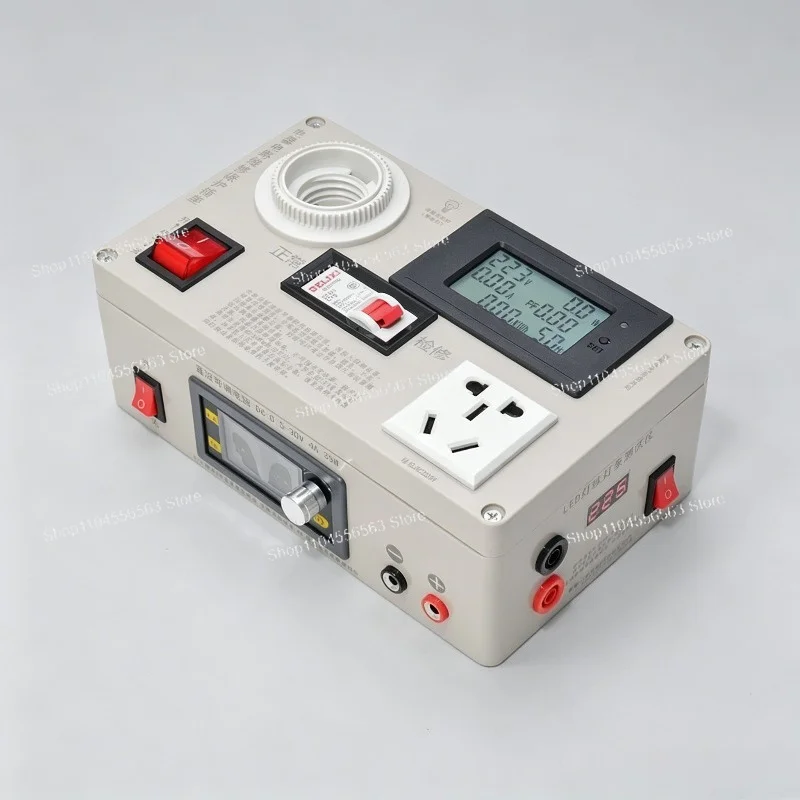 Six in One Socket Switch TV Maintenance Power Protector Test Voltage Current No Multimeter