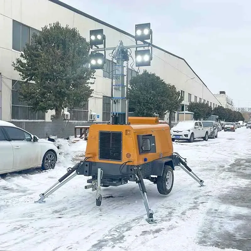 trailer tower light generator with compact remote start for rough off-road rally transport