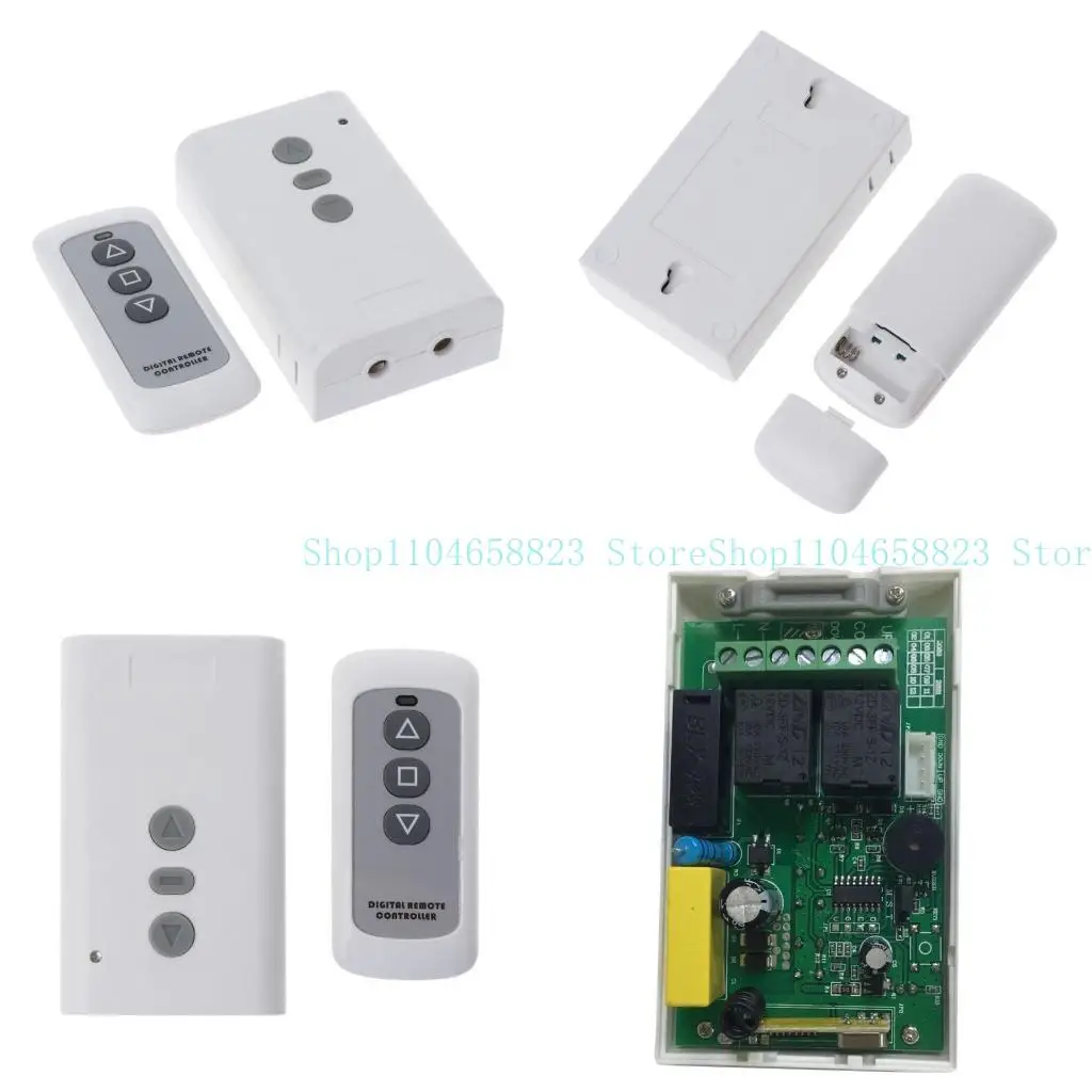 652F High Power AC220V Motor Nirkabel Remote Control Switch Roller Runder pintu Tirai Listrik Remote Forward Reverse