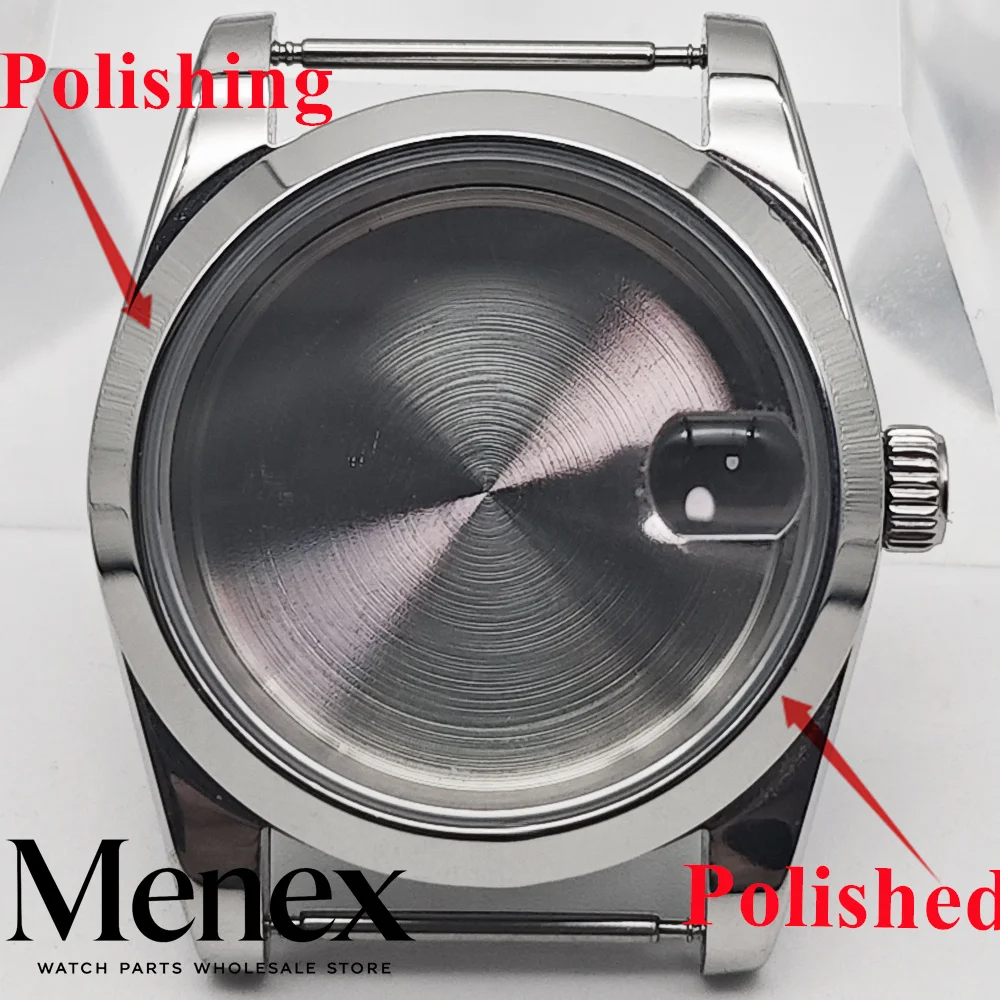 36mm/39mm Date Window Watch Case Sapphire Crystal Fit NH35 NH36 ETA2824 ST2130 Miyota 8215 Watch Repair Accessories DIY Watch