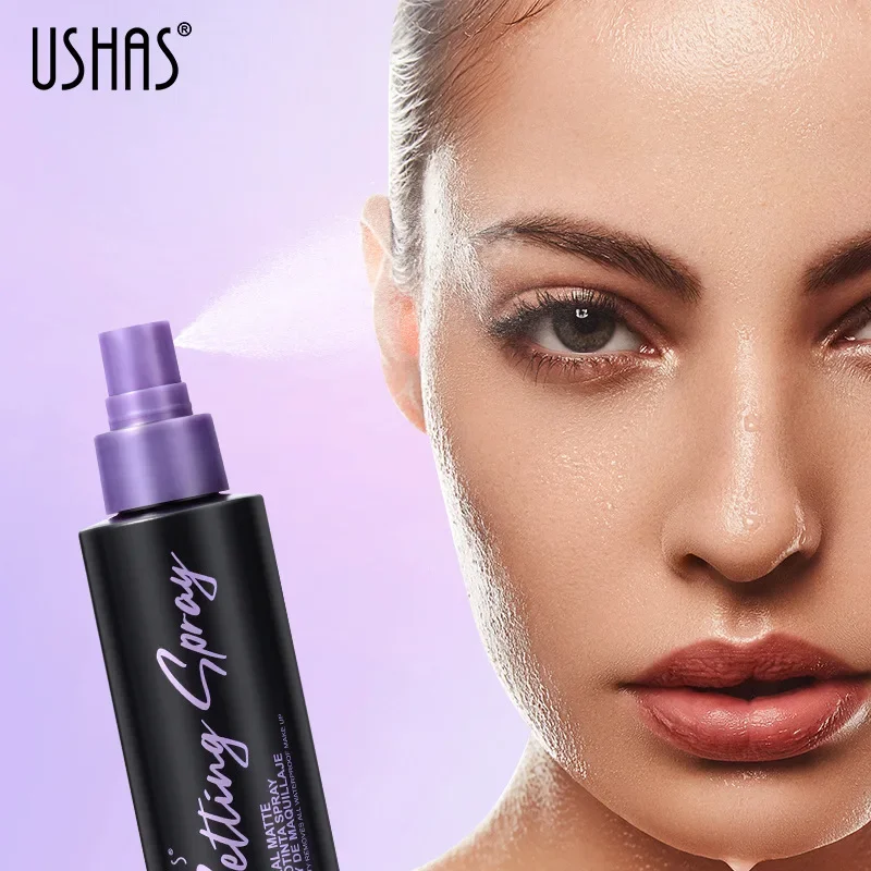 Spray Fijador de Maquillaje a Prueba de Agua de 110 ml, Acabado Natural de Larga Duración Sin Aceite para el Rostro - Spray Fijador de Belleza Anti-Sudor