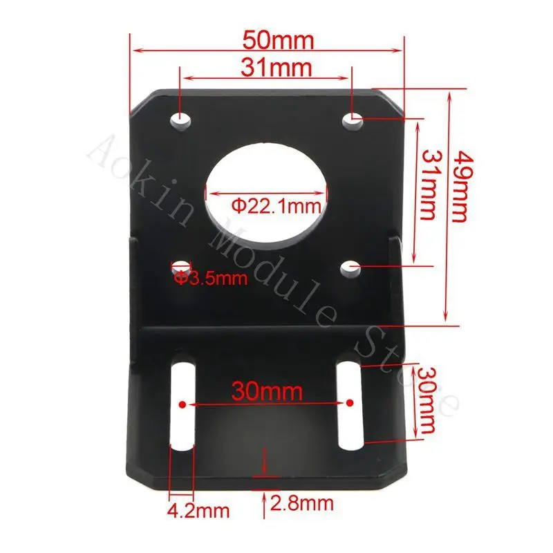 4pcs/lot For Nema 17 Stepper Motor Bracket 42 Stepper Motor Bracket L Mounting Bracket Mount Fixed Support Shelf+Screws