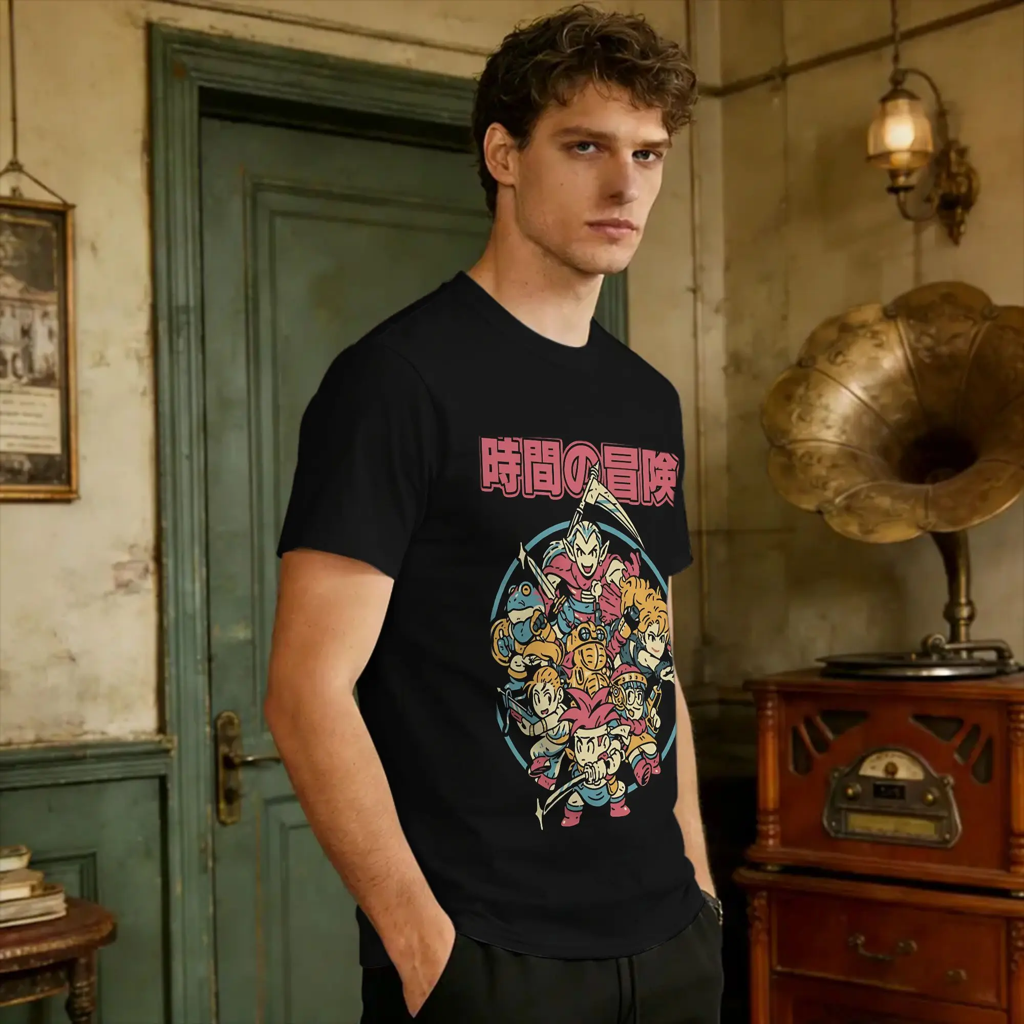 Vintage T Shirt Chrono Crew Chrono Trigger Cotton T Shirts  Novelty Tshirt for Man Summer Y2K Funny Casual Short Sleeve Top Tees