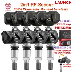 Launch RF-SENSOR 2in1 TPMS Sensor 315MHZ 433MHZ Aluminum Valve TPMS Sensor Tire Repair Tool Tire Pressure Monitoring Sensor Prog
