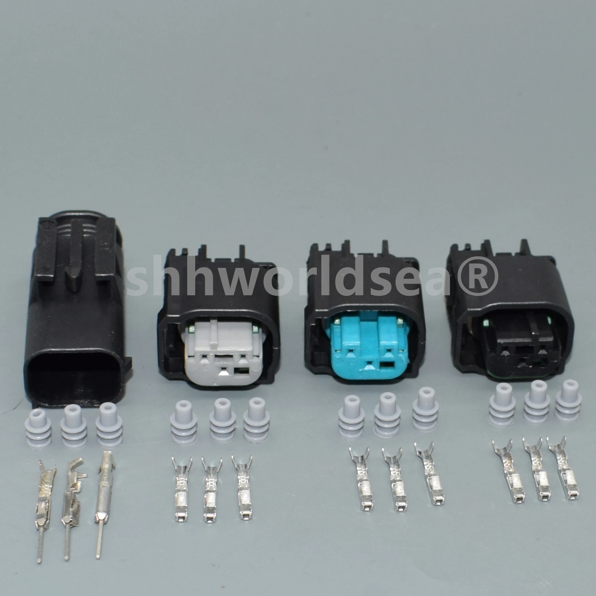 shhworldsea 3 Pin female black switch air pressure sensor plug for Benz BMW Citroen Peugeot 968402-1 1-967642-1