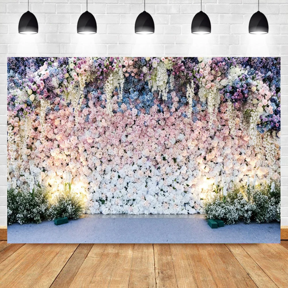 Wedding Ceremony Backgrounds For Photography Flowers Tassel Stage Romantic Love Bride Party Family Portrait Photocall Backdrops