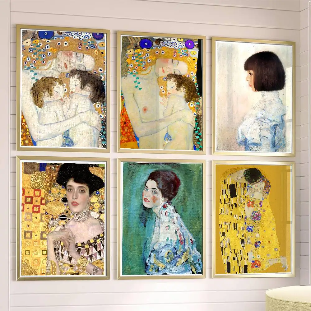

Leisure Oil Gustav Klimt Poster Posters,waterproof Paper Stickers,coffee Shops,bar Living Rooms