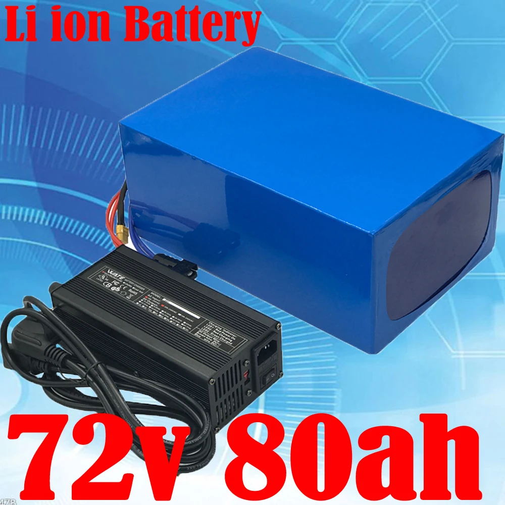 72v battery pack 72v 80ah ion lithium ebike battery For 3000w 4000w 5000w 7000w electric bicycle bike scooter motorcycle